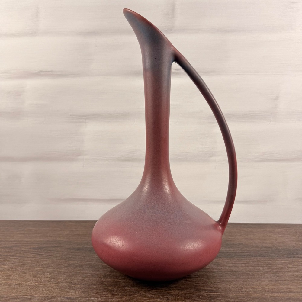 Van Briggle Pottery Ewer Mulberry Matte Glaze Colorado Springs MCM Pitcher